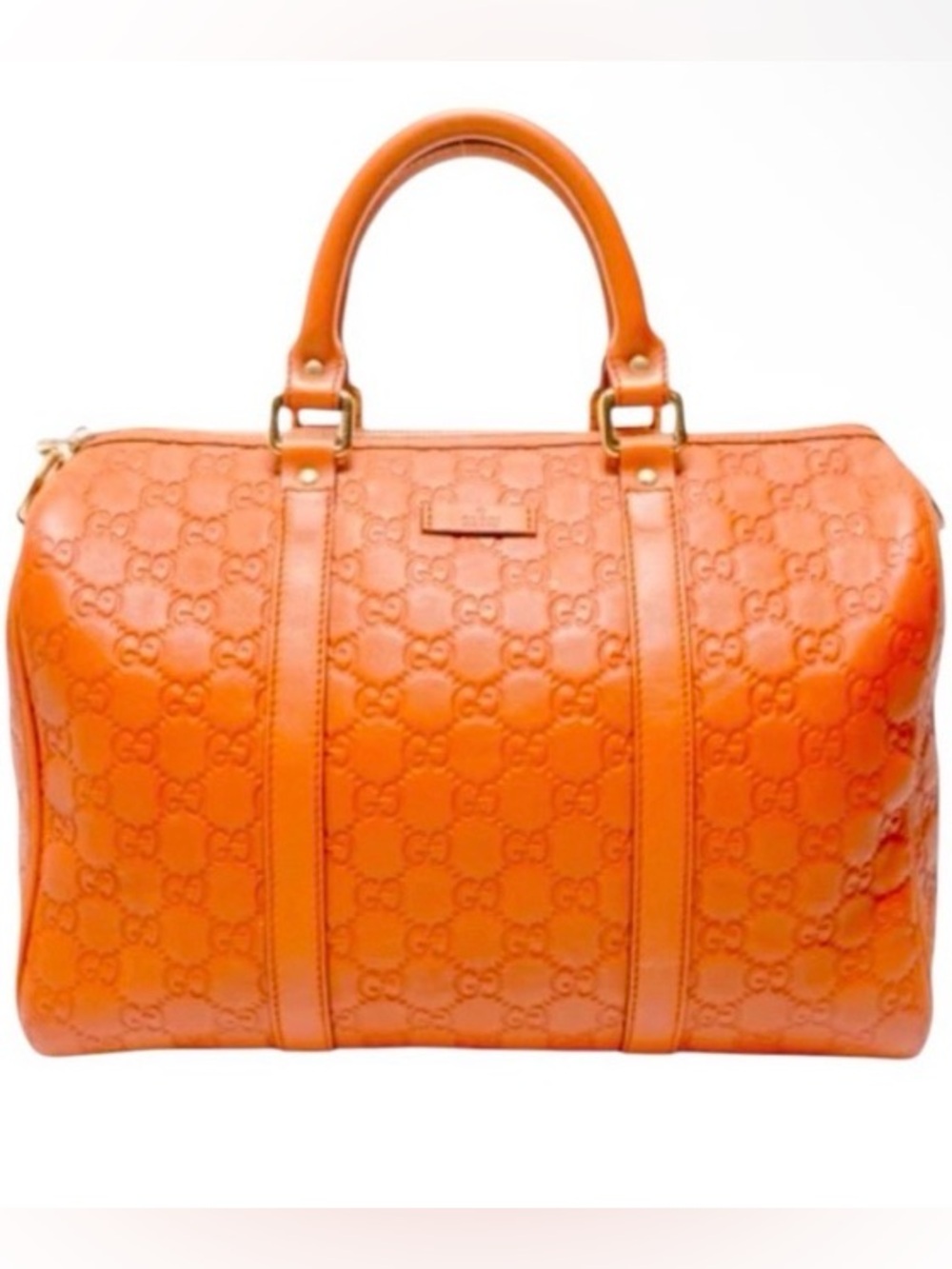 Gucci Guccissima Embossed Monogram Travel Boston Bag
